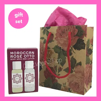 £13.99 • Buy REN Moroccan Rose Otto Body Wash & Lotion 50ml X2 Duo Boxed Gift Set Bag NEW