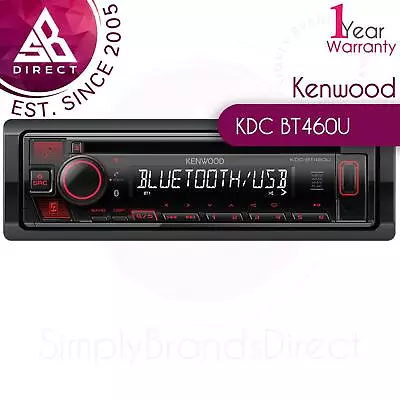 Kenwood KDC BT460U 1DIN Car Multimedia Stereo Receiver│USB│AUX-In│CD│Bluetooth • £103.42