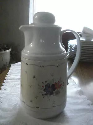 Vintage Insulated Coffee Tea Thermal Server Vacuum Carafe Pastel Floral • $12