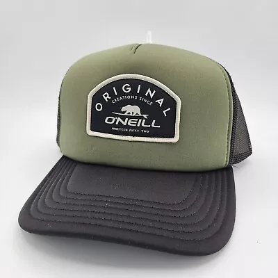 $26.34 • Buy O'Neill Hat Baseball Cap Green Black Bear Surf Logo Board Mesh Trucker Snapback