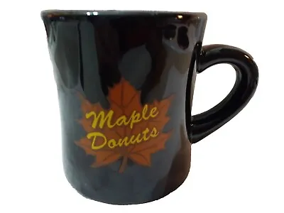 Iti Heavy Ceramic Maple Donuts Coffee Mug Advertising Black #82245 • $7.50