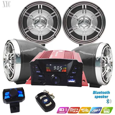 Golf Car Cart MP3/Bluetooth Player Speaker FM Radio AMP Stereo WRemote Control • $141.90