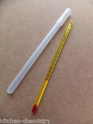 Glass Thermometer For Classroom / Lab Or Home Brew Use Heat Resistant NEW • £3.89