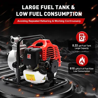 2 Stroke Gasoline Water Pump Gas-Powered Semi-Trash Irrigation Transfer Pump • $102.60