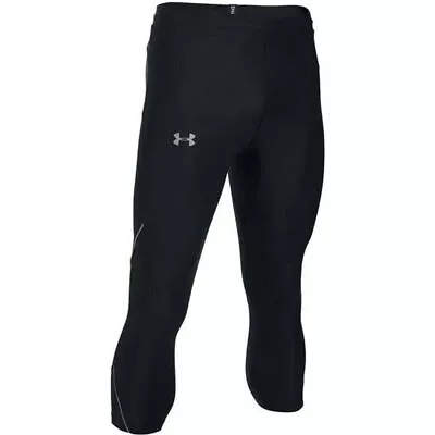 Under Armour Mens 3/4 Running Leggings Heatgear Capri Tight 1290260 001 • £20.79