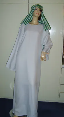 £19.99 • Buy Men's Arab Sheikh Fancy Dress Costume  Arabian Robe Gown M Used