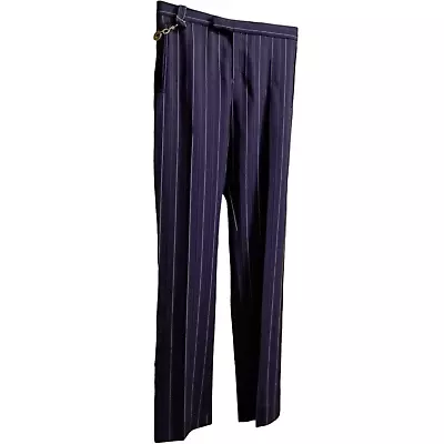VERSACE Pants Trousers Wool Straight Leg 29x31 US 6 Purple Eggplant Aubergine • $149