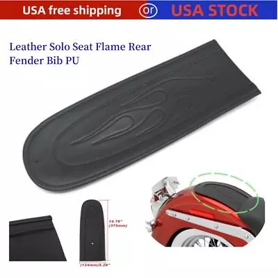 Leather Solo Seat Flame Rear Fender Bib PU For Harley Dyna Low Rider Super Glide • $13.12