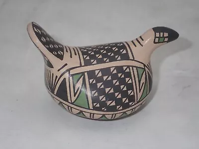 Miniature Mata Ortiz Pottery Hand Built And Hand Painted Bird Or Quail • $17