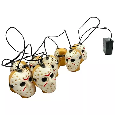 Friday The 13th Jason Voorhees Musical String Lights Battery Operated Used • $24.97