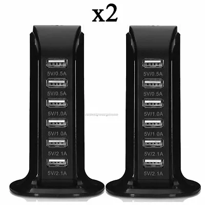 Multi Port USB Charger Rapid Charging Station Desktop Travel For IPhone Android • $20.99