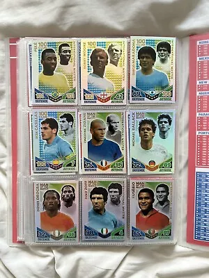 TOPPS MATCH ATTAX 2010 WORLD CUP BINDER INC 101 Club Pele And Many More • £40