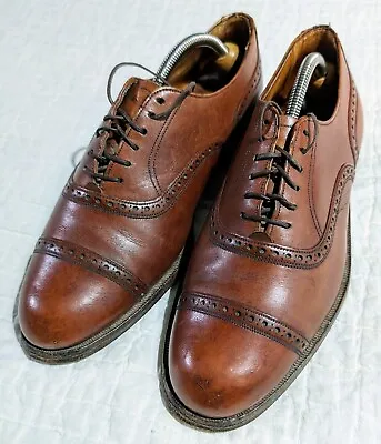 Vintage Cole Hann Men's Dress Shoes Size 8.5 D Brown Lace Up Made In England • $37.66