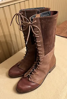 Womens Naot Riding Style Boot Tan Leather Suede And Nubuck Sz 39 • $45