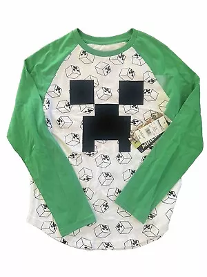 Minecraft Boys 3/4 Sleeve T Shirt Large • $5