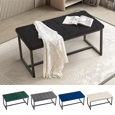 £45.99 • Buy Velvet Padded Ottoman Stool Bed Bench Dining Bench Multicolor Livingroom Bedroom