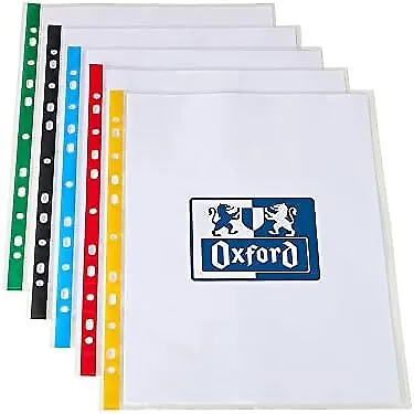 Oxford 100 Multi-Colour Punched Pockets A4 • £9.08