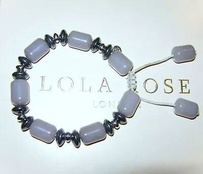 Lola Rose **nikki & Me** Grey Quartz & Haematite Adjustable Tumble Bracelet  Qvc • £14.99