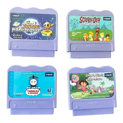 Lot Of 4 Video Games Cartridges VTech V Smile Scooby-Doo Dora And More • $19.99