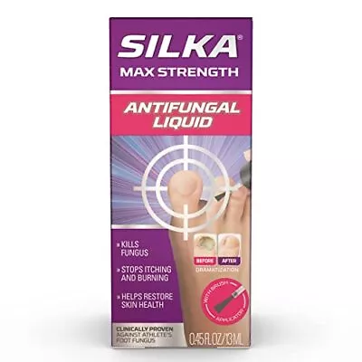 Silka Max Strength Antifungal Liquid With Brush Applicator For Toenail Fungus... • $15.63