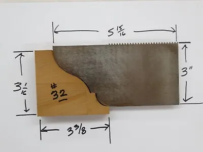 Custom Lock Edge Shaper Knives For 3 3/16+  X 3 3/8  Solid Crown Molding Profile • $49.85