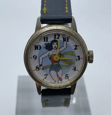 Wonder Woman Mechanical Watch Dabs & Co. Swiss Made 1977 FOR PARTS AND REPAIR • $30