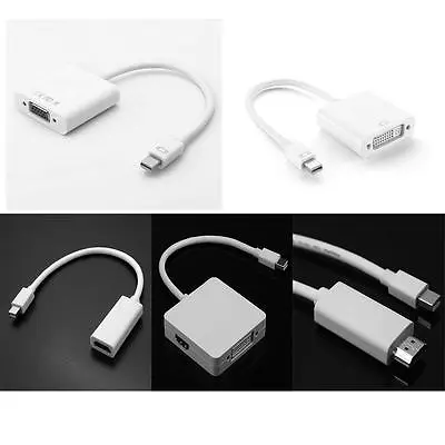 Mini DisplayPort DP Thunderbolt To HDMI VGA DVI Adapter MacBook Air Pro Mac • $4.99