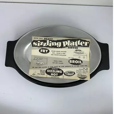 SIZZLER STEAK FAJITA PLATTER HOLDER HOT PLATE TRAY. Melco Cleve. Oval Platter. • $40