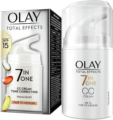 Olay Total Effects 7in1 CC Cream Fair To Medium Face Cream With SPF15 And...  • £15.28
