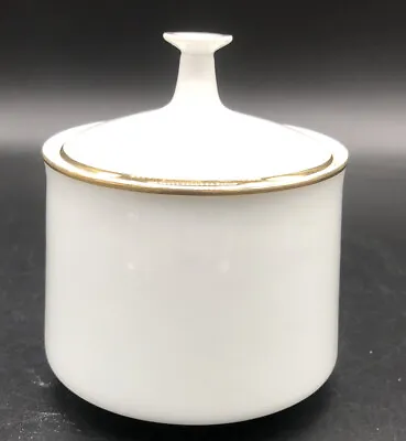 $12 • Buy Vintage Kutani China White With Gold  Trim Sugar Bowl W/Lid