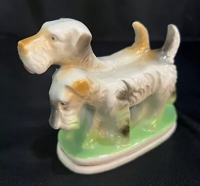 Made In Occupied Japan Two Scottie Dogs Porcelain Figurine. Great Condition. • $5