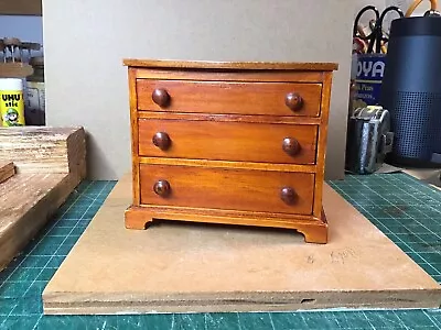 Dollhouse Miniature 1/12 Scale Handmade Chest Of Drawers White Pine Cherry • $12.50