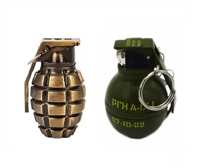 Novelty Mini Grenade Butane Refillable Lighters - 2 Pieces • $13.99