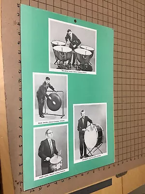 Vintage 1962 J W Pepper & Son Inc. 14X20  Musical Instrument Poster  -- DRUMS -- • $27.57