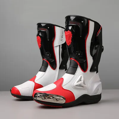  Motorcycle Riding Boots Road Track Racing Sports Protective Shoes Professional • $47.99