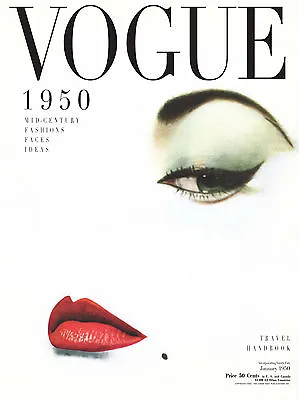 £6.99 • Buy VOGUE 1950 Poster Fashion Style Classy Girl Face BIG Poster PRINT A4 A3 A2 A1 A0