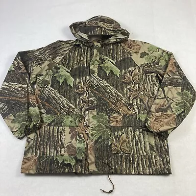 Stearns Dry Wear Hunting Jacket Mens Medium Green Realtree Camouflage Hooded • $29.99