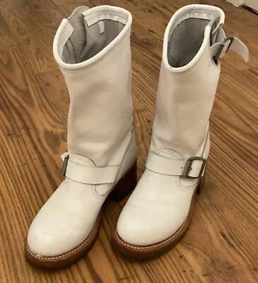 £49.99 • Buy R Soles Judy Rothschild White Western Boots Uk *4￼* Cost £309