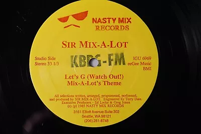 Sir Mix-A-Lot – I Just Love My Beat / Square Dance Rap 1985 12  Vinyl IGU 6969 • $10