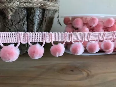 £20.75 • Buy POM POM TRIMMING - 18mm - Various Colours - Cushions Upholstery Fringing Sewing