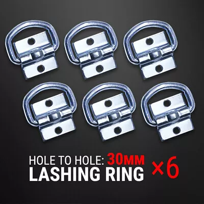 6 Pcs Lashing D Ring Zinc Plated Tie Down Anchor Trailer UTE 4WD • $10.75