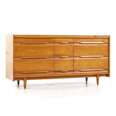 Crawford Furniture Mid Century Maple Lowboy Dresser • $2947