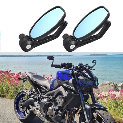 Motorcycle Handle Bar End Rearview Mirrors For Yamaha MT-07 MT09 MT10 R1 R6 FZ1 • $25.46