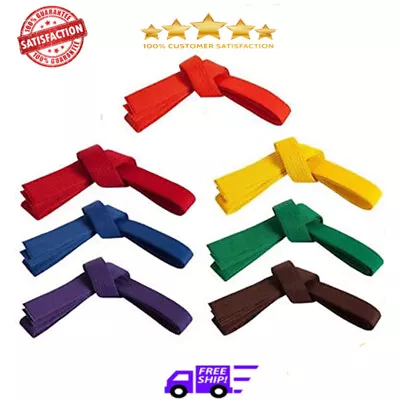 BJJ Grading Karate Belts 220cm Reinforced Stitching For Karate Judo Jitsu Sports • £4.99