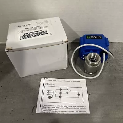 U.S. Solid 1/2  NPT Motorized Ball Valve N/C 9V 12V 24V AC/DC 2-Wire SS304 • $34.99