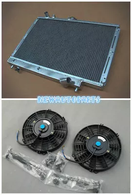 Aluminum Radiator + Fans For 1989-1994 MAZDA FAMILIA GTX 323 PROTEGE LX 1.8L BP • $200