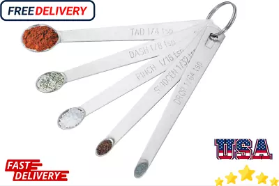 5PCS Small Measuring Spoons Set Stainless Steel Tiny Measuring Spoons For Cookin • $8.99