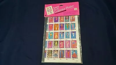 Vintage Barbie 1991 Trading Cards Collector Poster First Edition NEW Sealed • $9.59