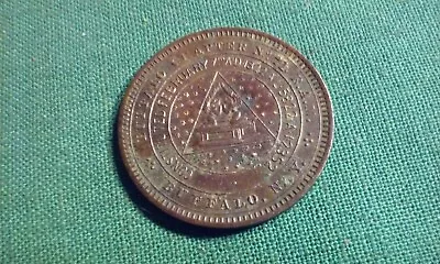 Buffalo New York NY Chapter No 71 Masonic Mason Penny Token Bronze 1-3/8  • $7