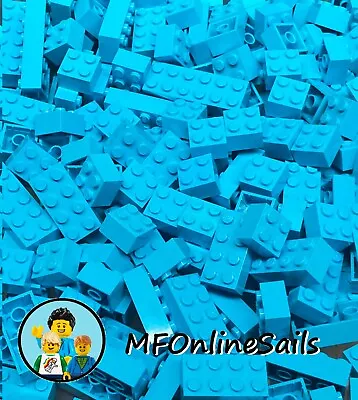 $9.95 • Buy 50 Axure Blue LEGO  Big Bricks  2x2 & 2x4  - Random Bulk Lot